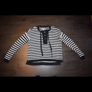 LOFT Lace Up Sweater